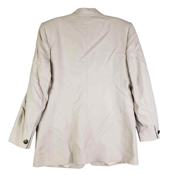 Talbots Blazer Women’s Size 8 Light Beige Pockets Long Sleeve Worsted Wool New - Picture 3 of 10